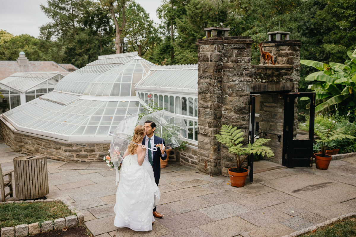 A quiet moment before the ceremony at a garden wedding venue in Philadelphia.