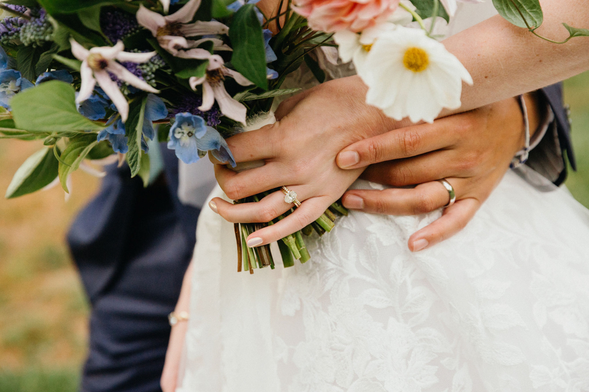 A bride’s bouquet beautifully photographed by a Philadelphia wedding photographer.