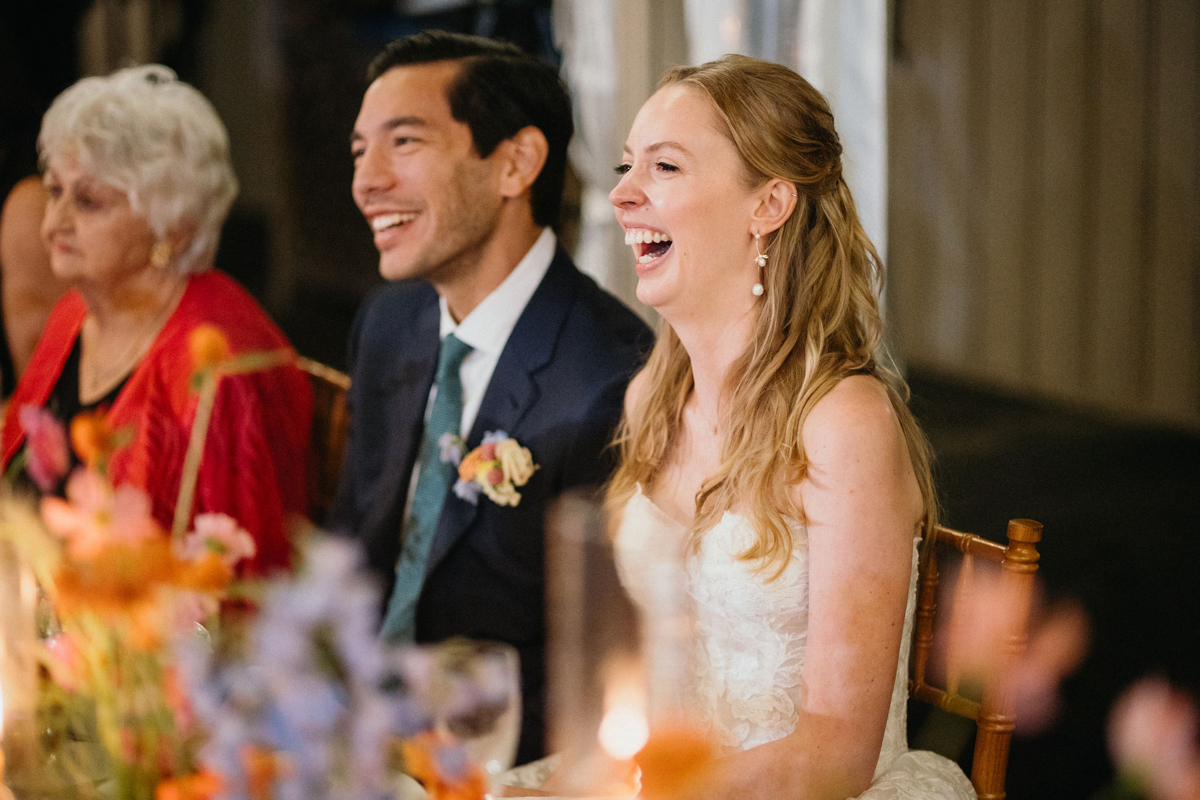 A perfectly timed candid moment by a Philadelphia wedding photographer.