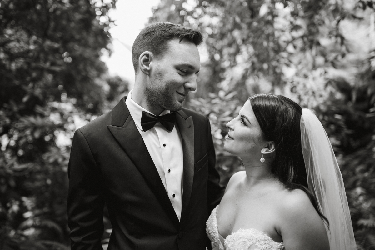 black and white portrait captured by top philly wedding photographer