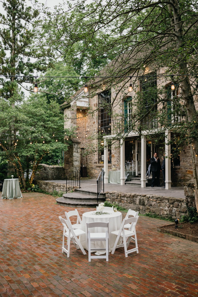 cocktail hour space at holly hedge estate wedding