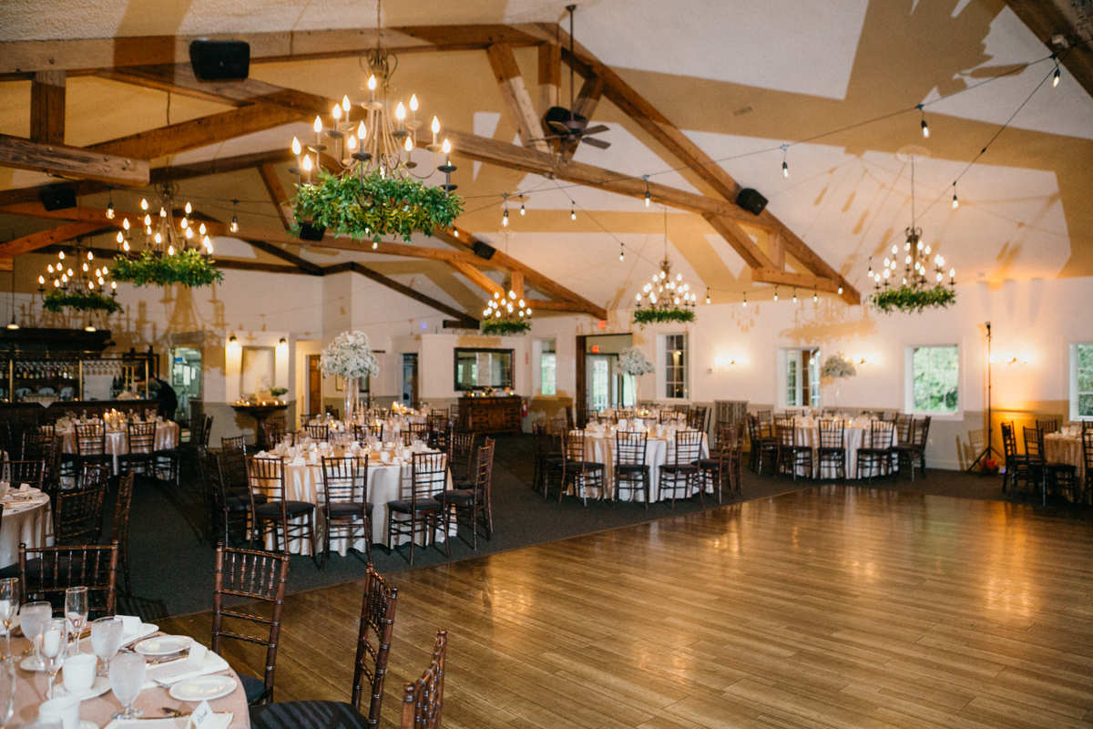 wedding reception space at holly hedge estate