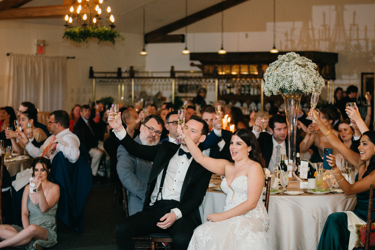reception captured by top holly hedge estate wedding photographer
