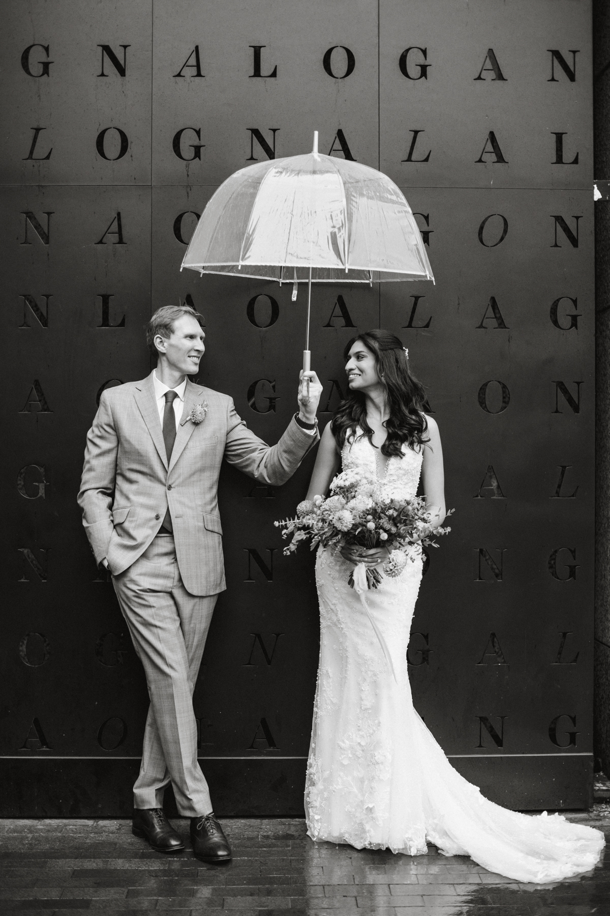 black and white couples portrait captured by top Philadelphia wedding photographer. 