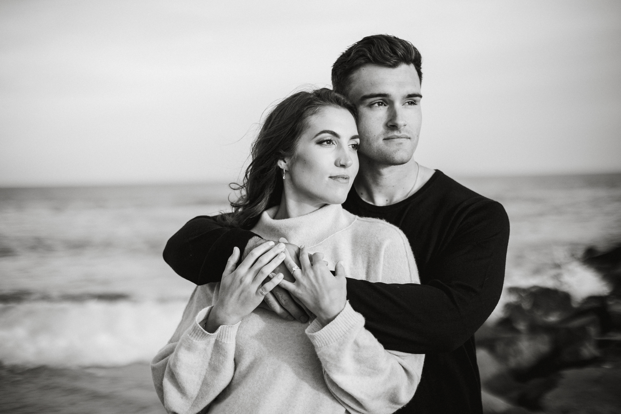 Philadelphia wedding photographer beach engagement session in New Jersey