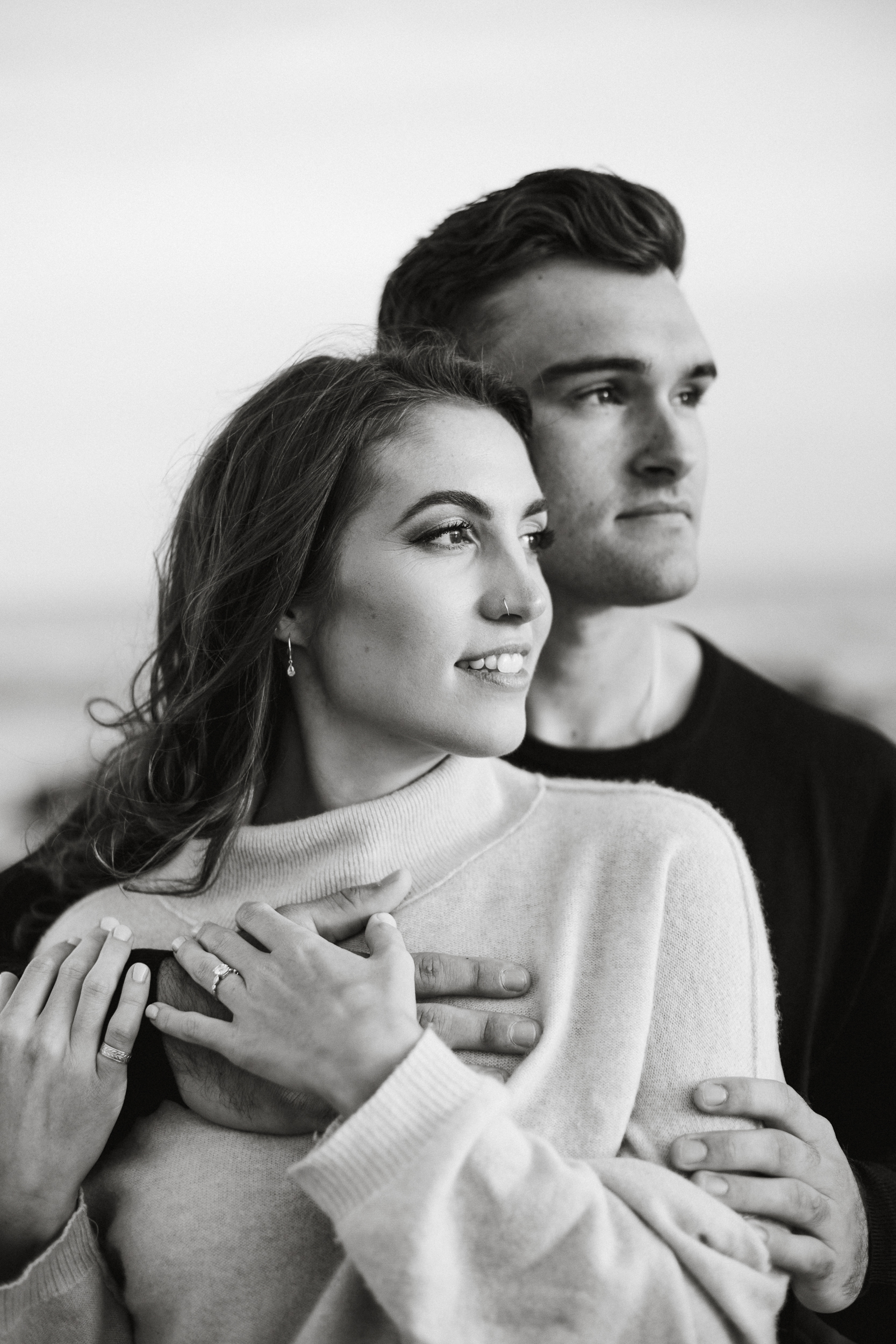 Beach engagement session in New Jersey with laid-back vibes