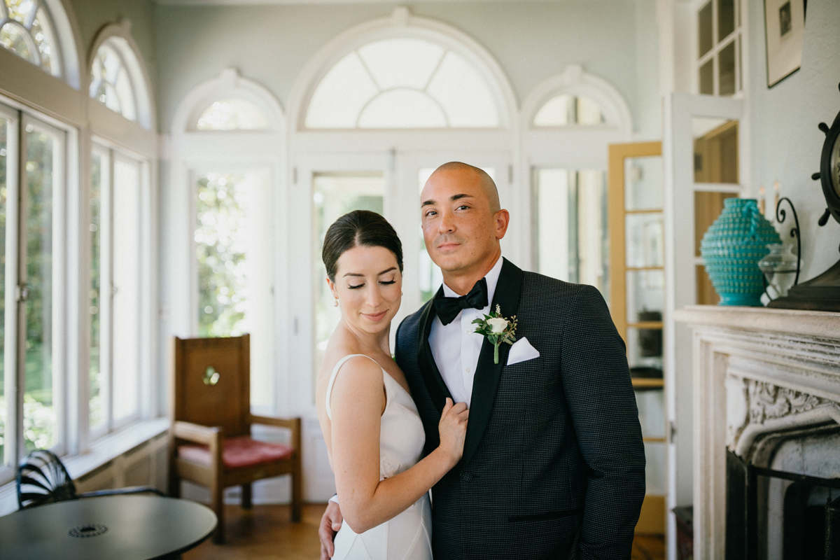 Couple hugging tightly during first look – Pennsylvania wedding photographer