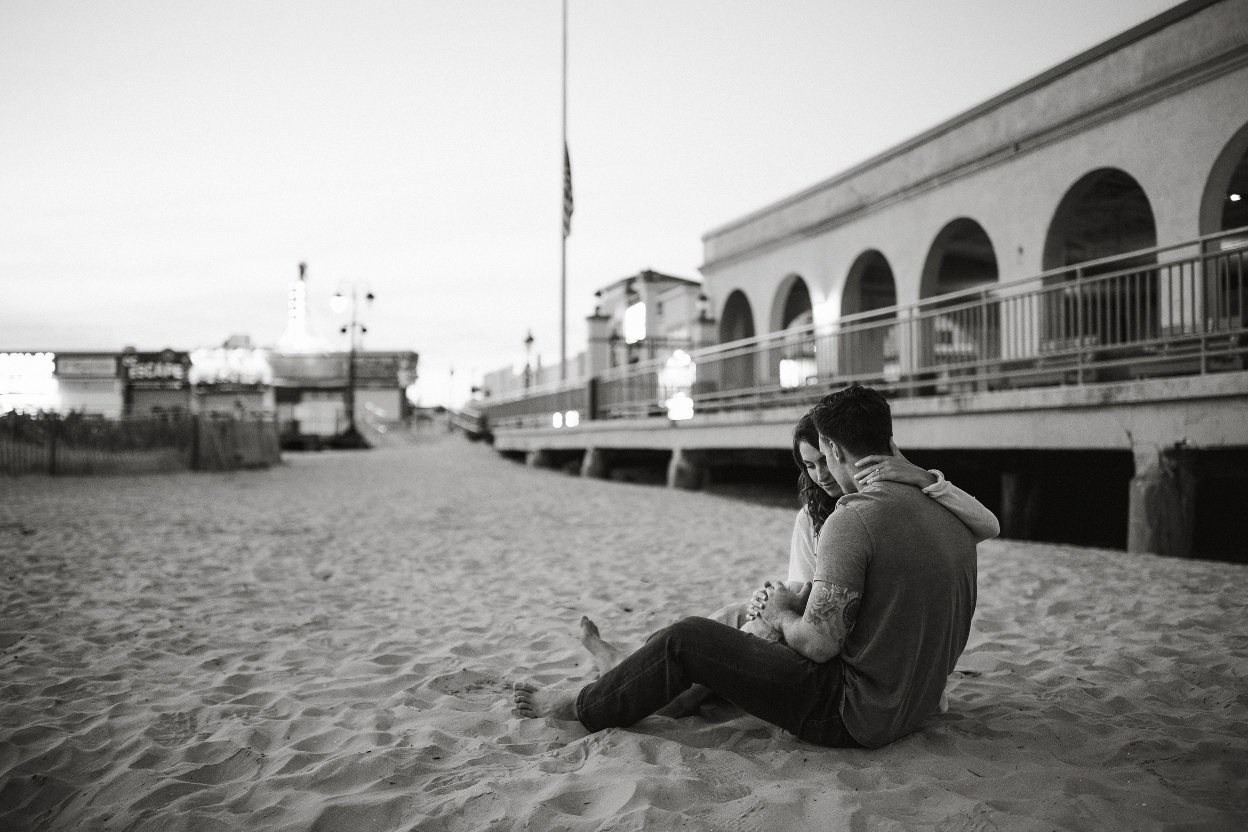 Romantic Jersey Shore engagement photos by Philadelphia wedding photographer