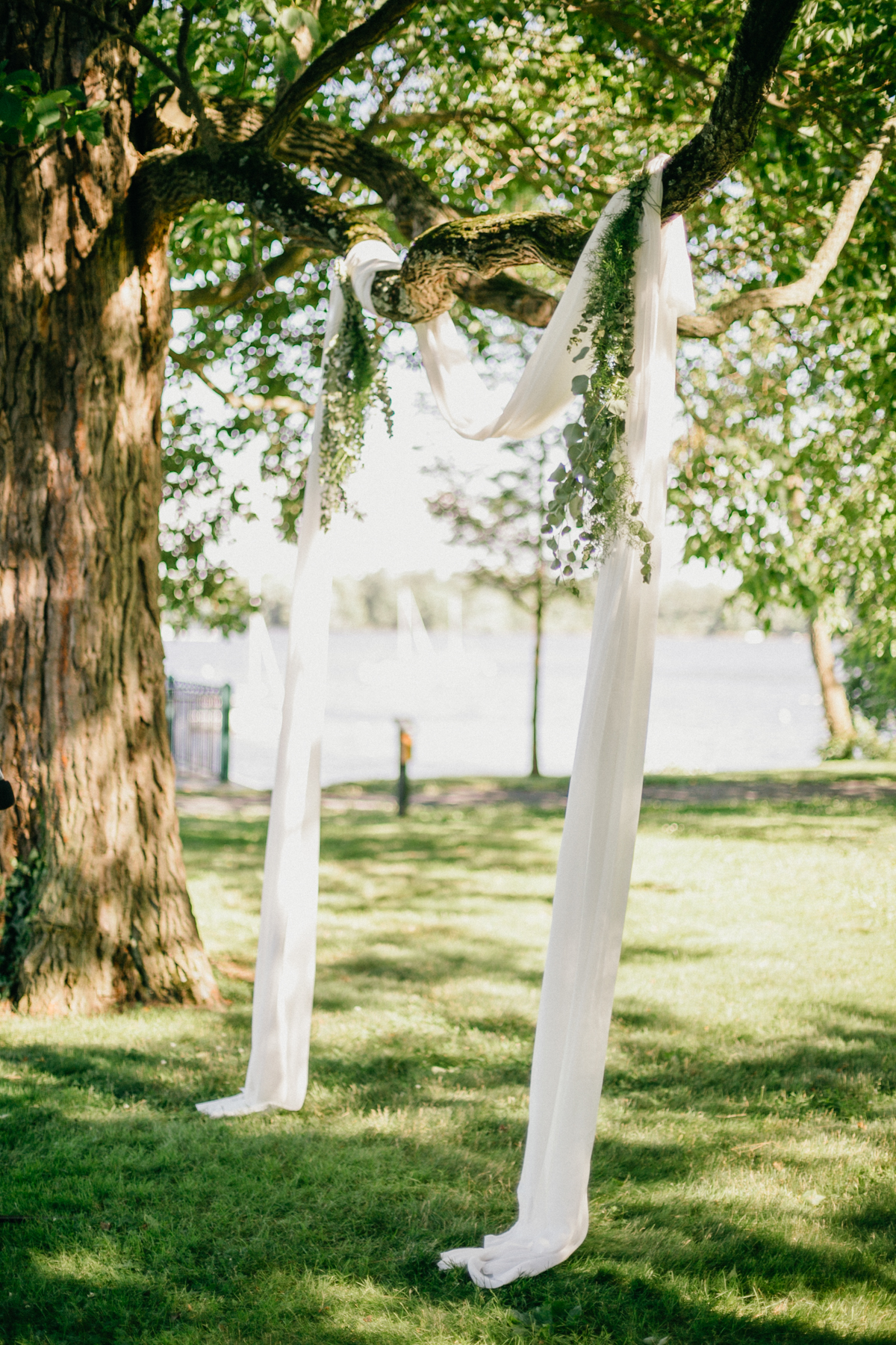 Ceremony setup at Philly waterfront wedding venue