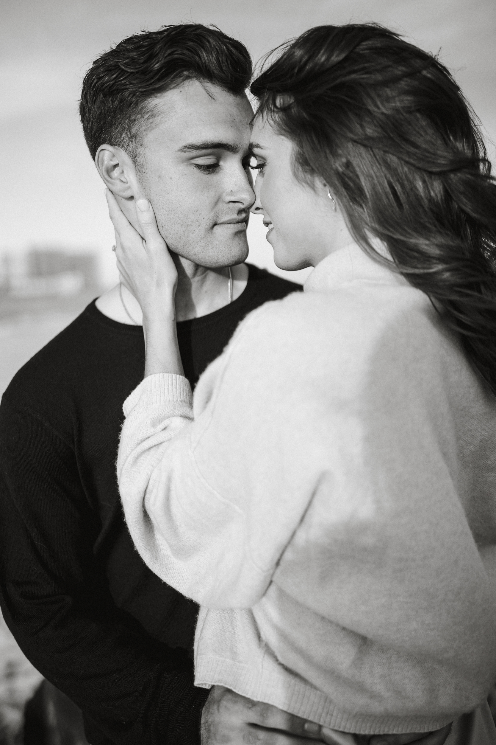 Romantic beach engagement session in New Jersey