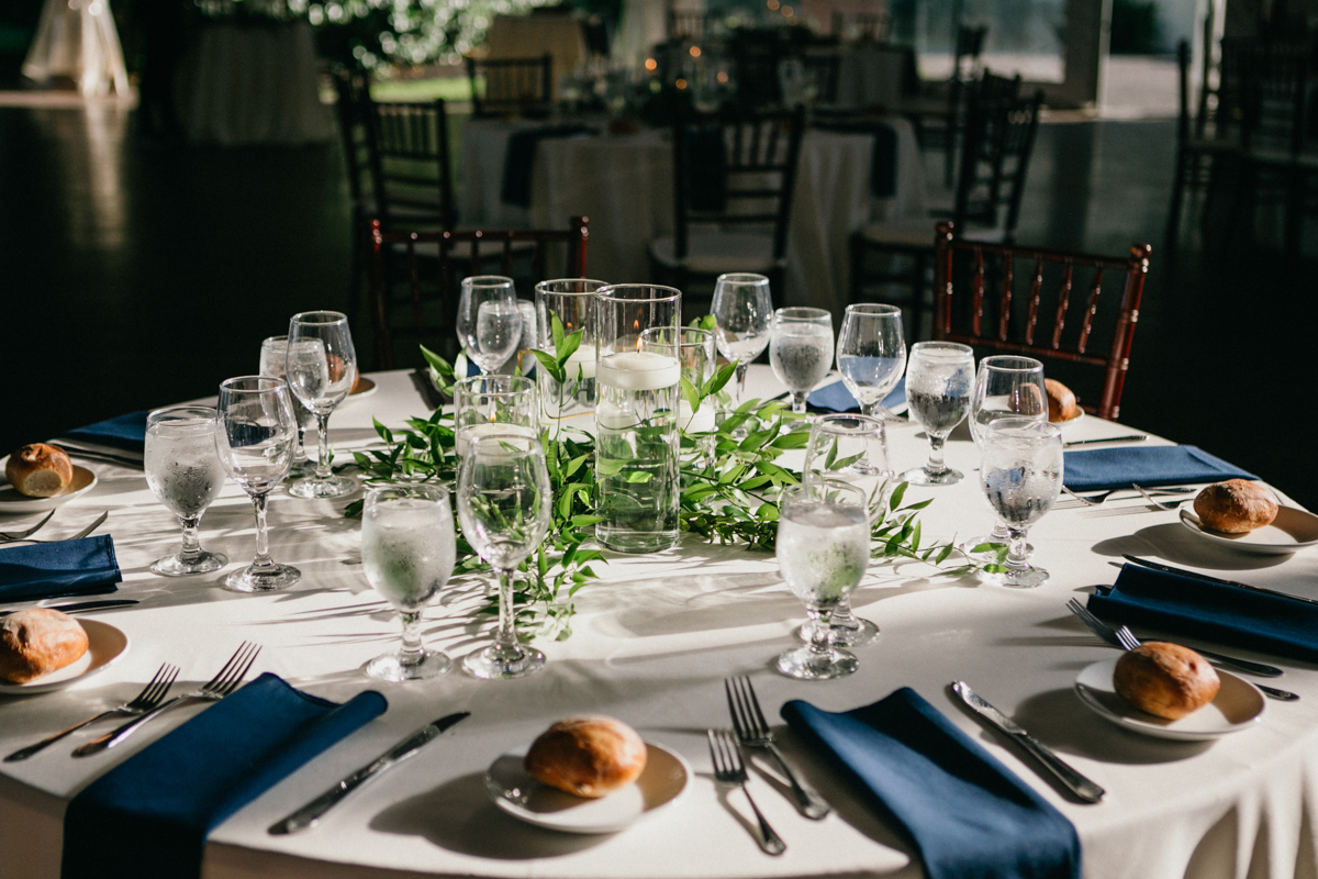 Reception table details – Philadelphia mansion wedding venue