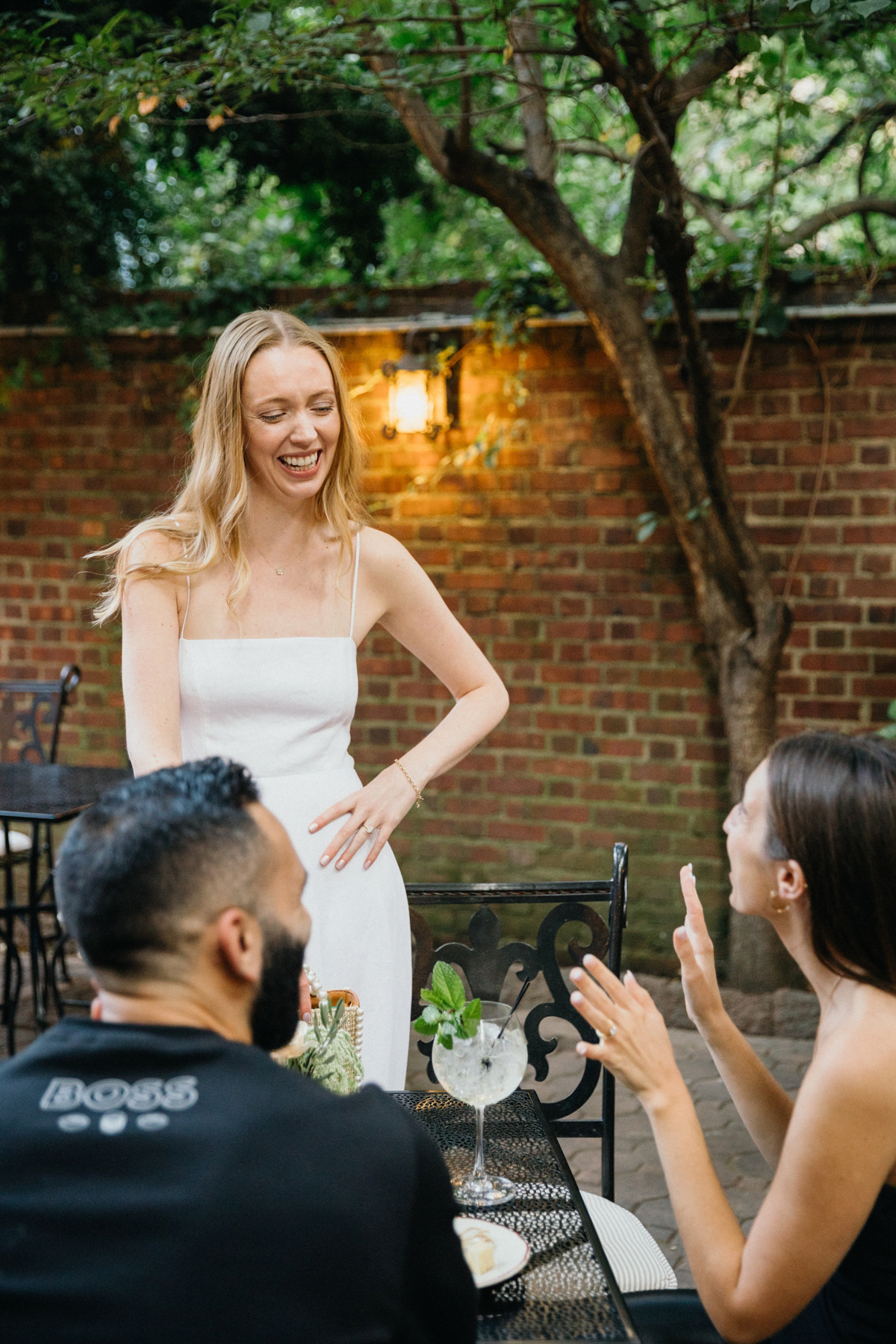 Guests laughing and chatting at More Behind the Door