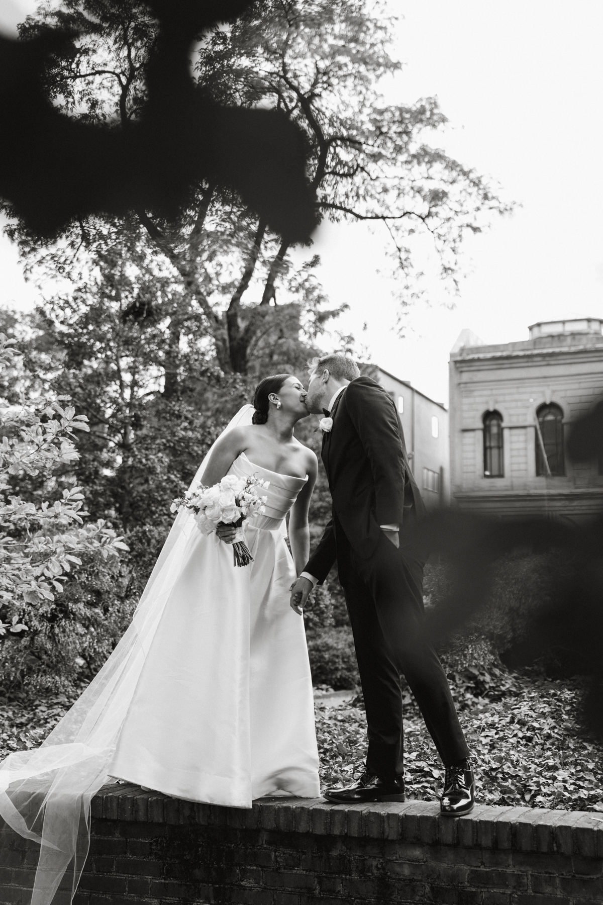 Wedding film moment shot on Super 8 in Old City Philadelphia