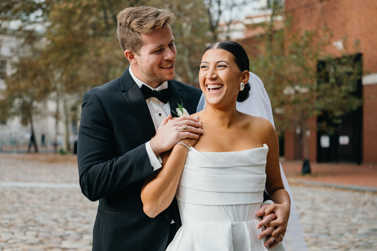 Bride’s laughter caught on Super 8 film at Cescaphe wedding