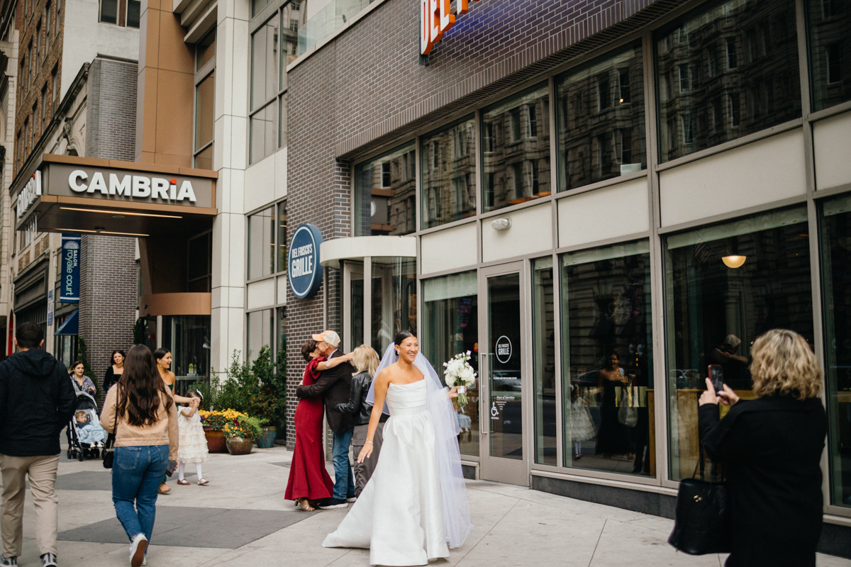 Classic Philadelphia wedding moments filmed on Super 8