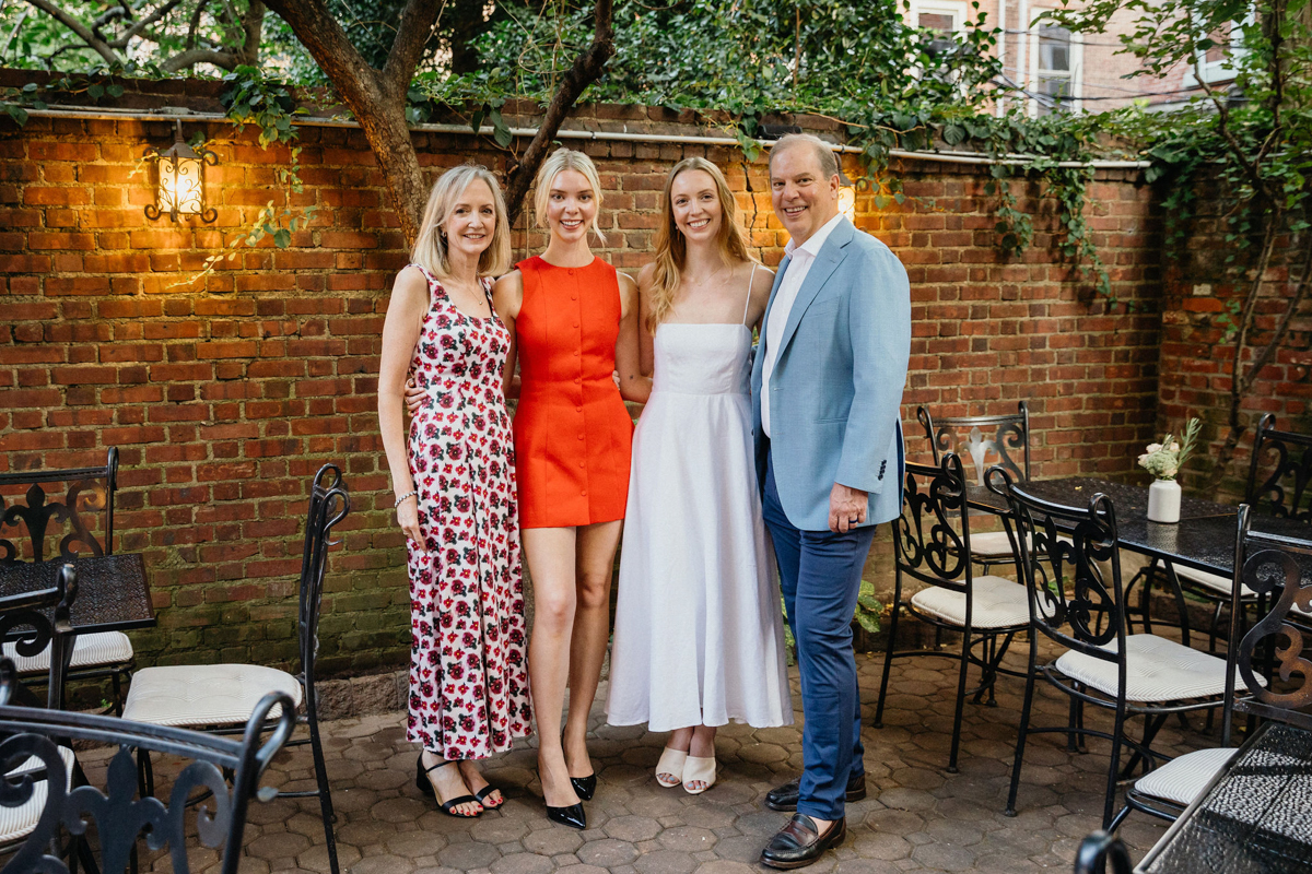 Guests enjoying the wedding welcome party in Philly