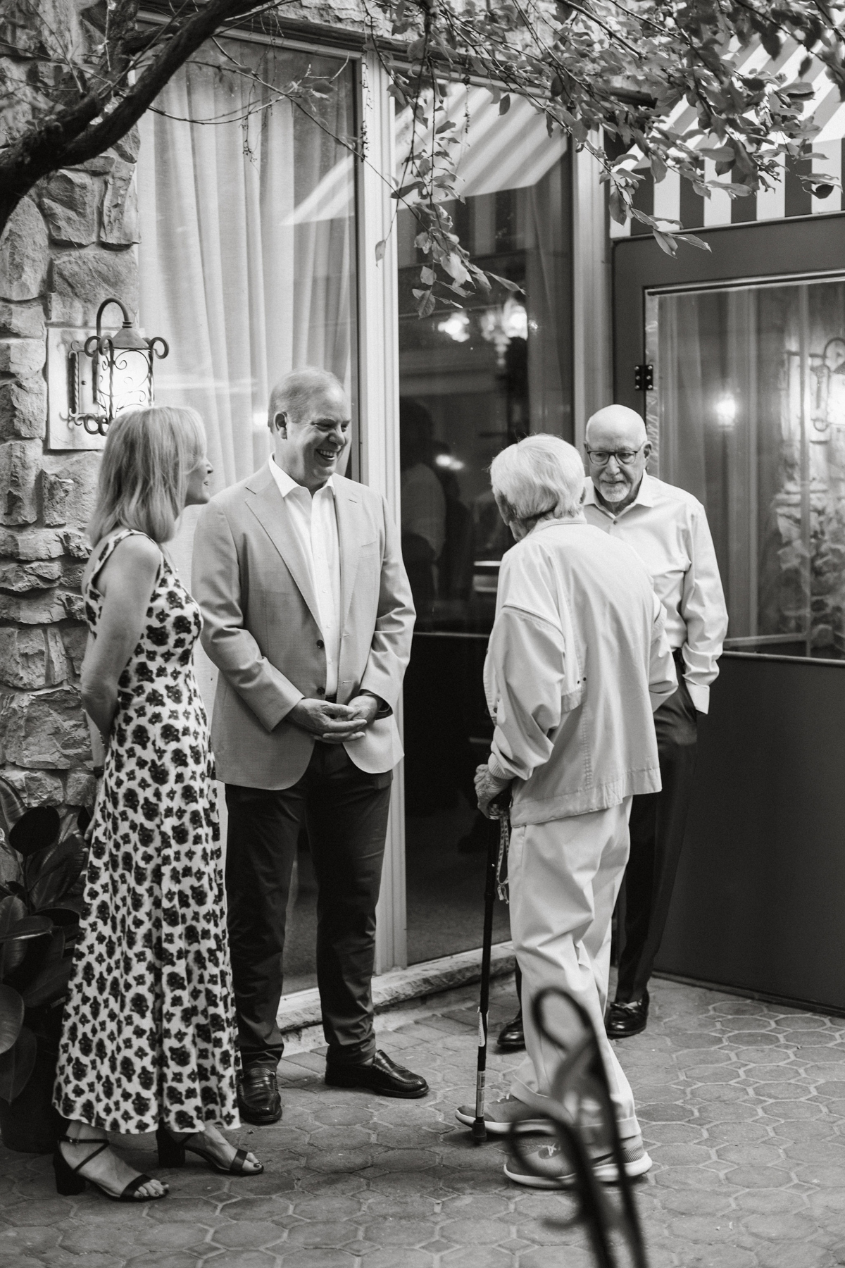 Guests enjoying the wedding welcome party in Philly