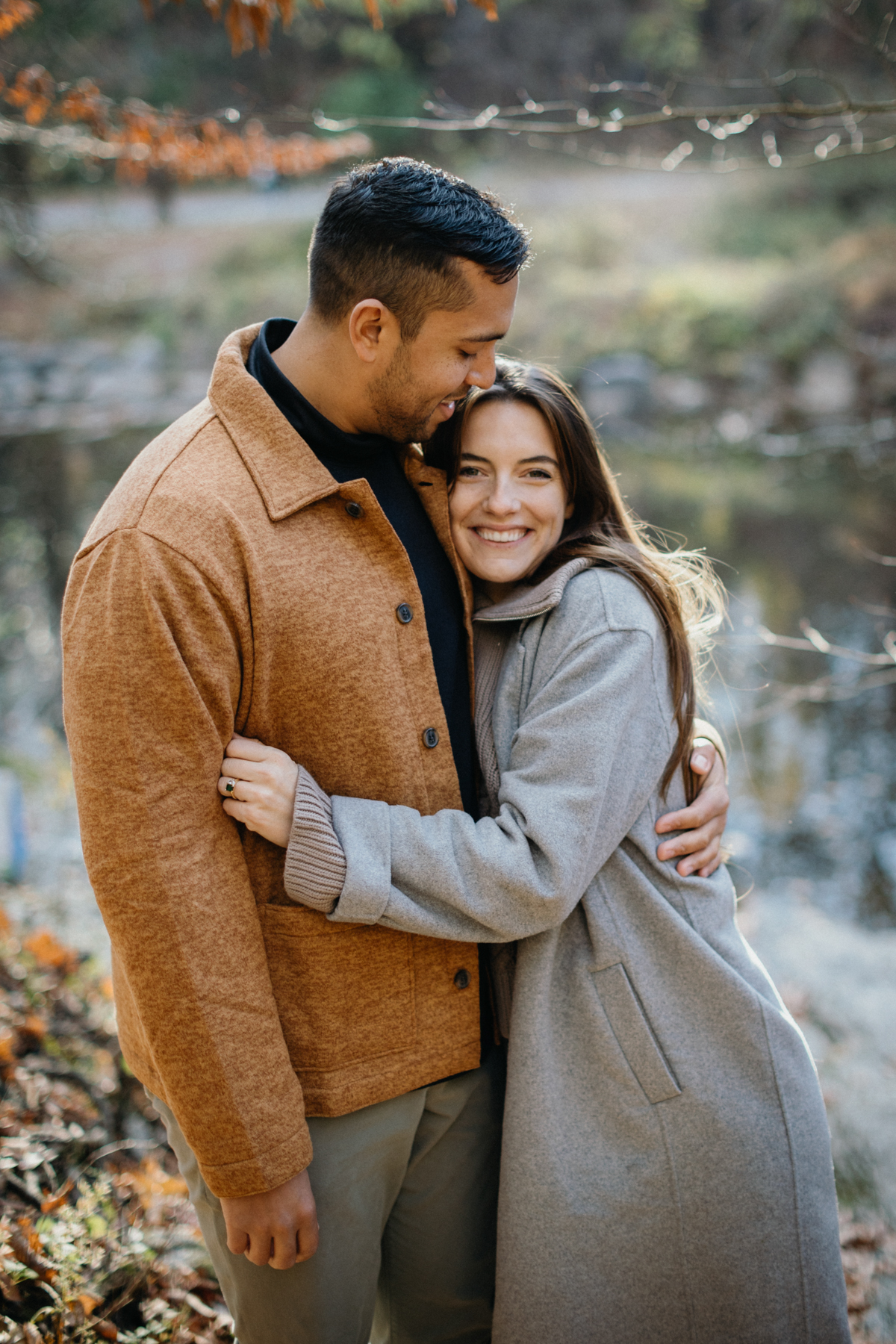 couples portraits in Wissahickon Valley Park