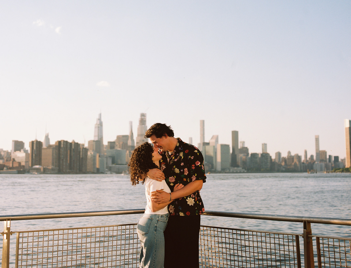 Brooklyn engagement photos shot on medium format film