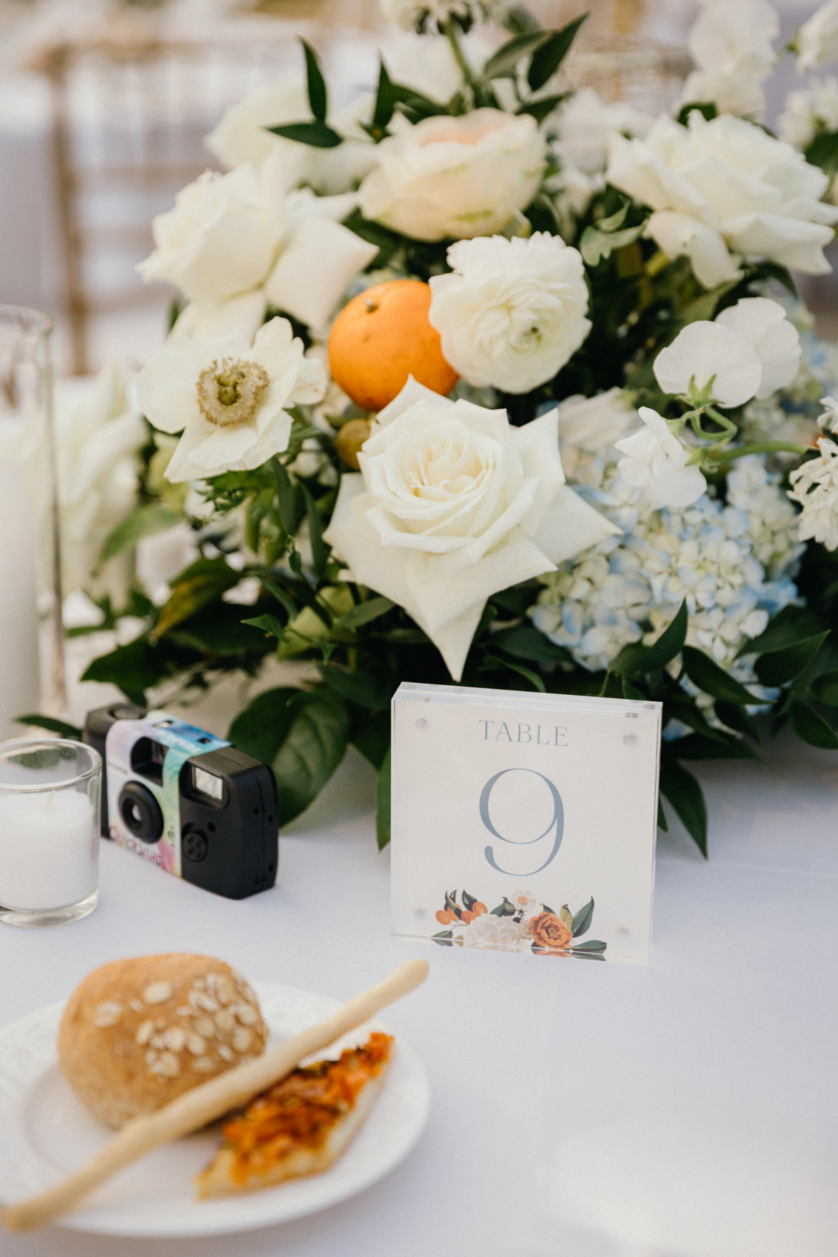 Lush centerpiece design at a Fairmount Park wedding reception