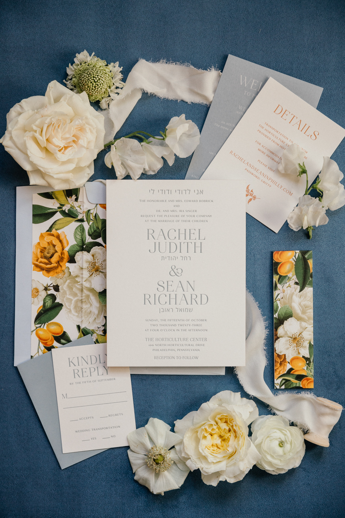 Flatlay at a Horticulture Center wedding