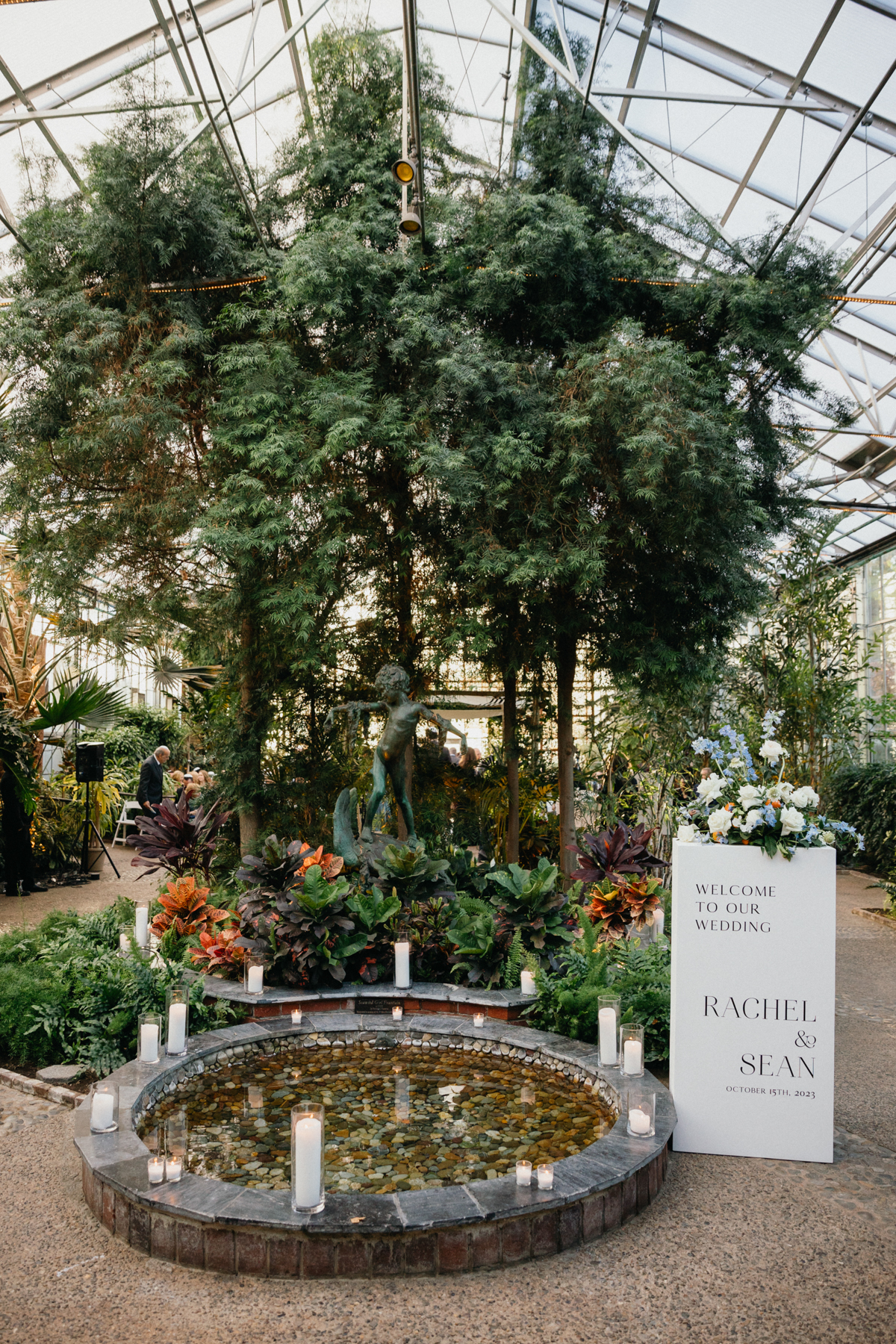 Horticulture Center wedding reception details
