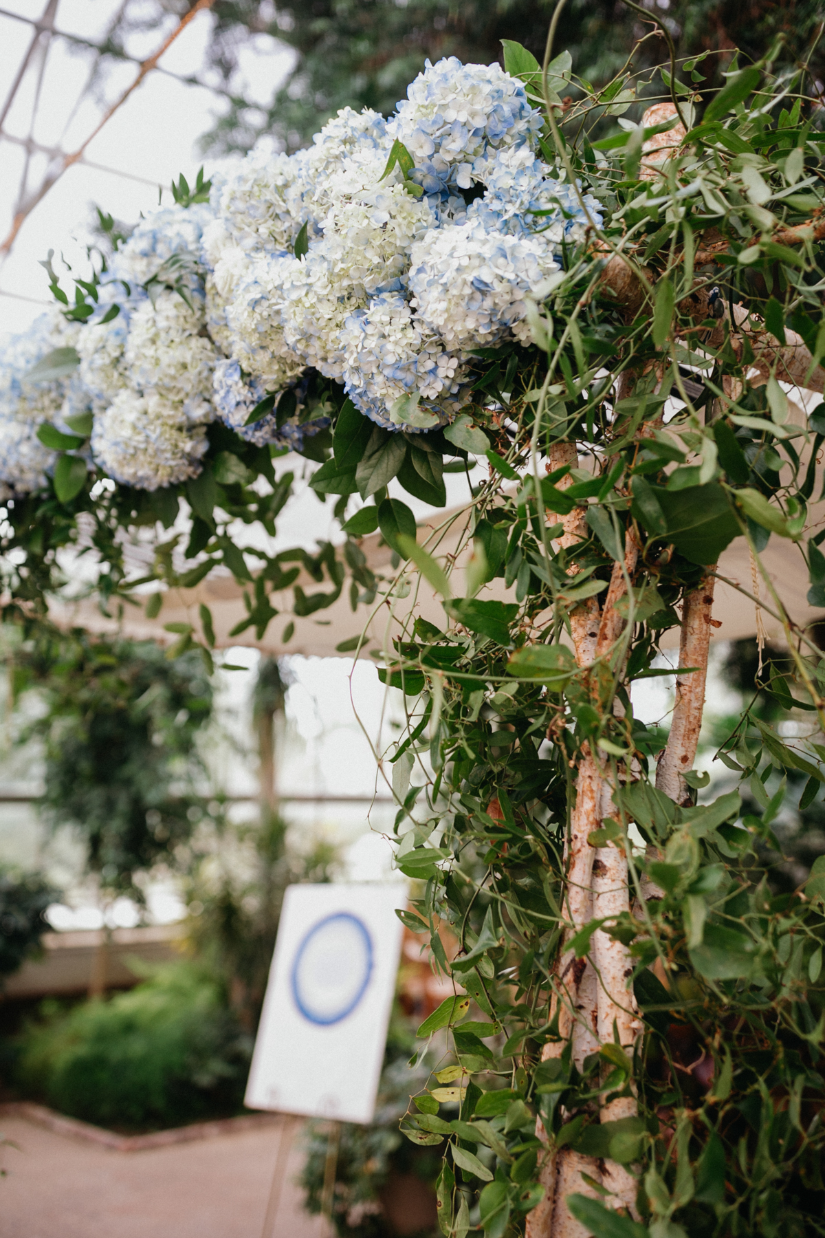 Fanuflorals design for a wedding at the Horticulture Center