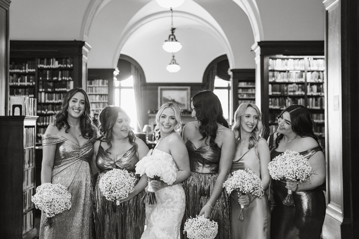 Elegant indoor wedding photo at the Union League of Philadelphia
