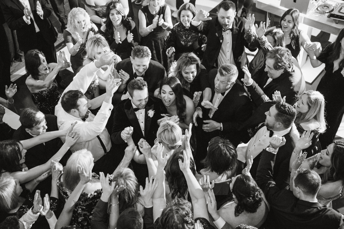 Guests dancing at Union Trust wedding reception in Philadelphia
