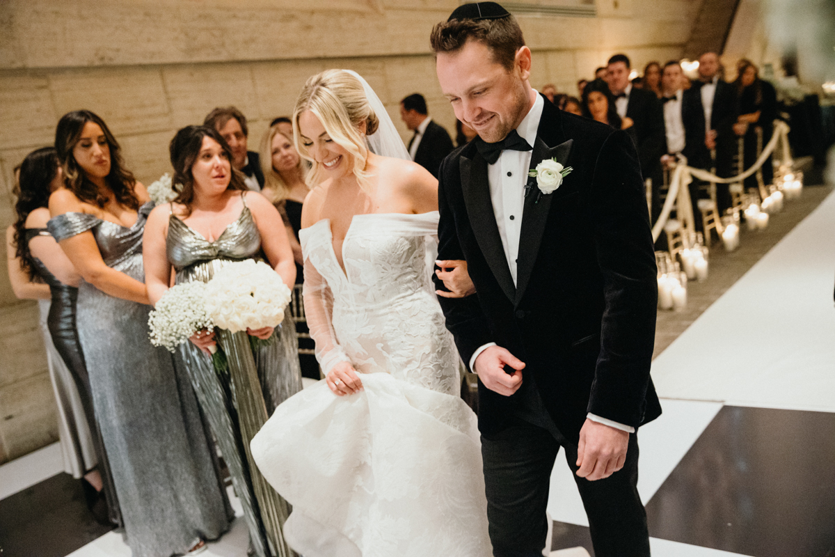 Wedding ceremony at Union Trust in Philly