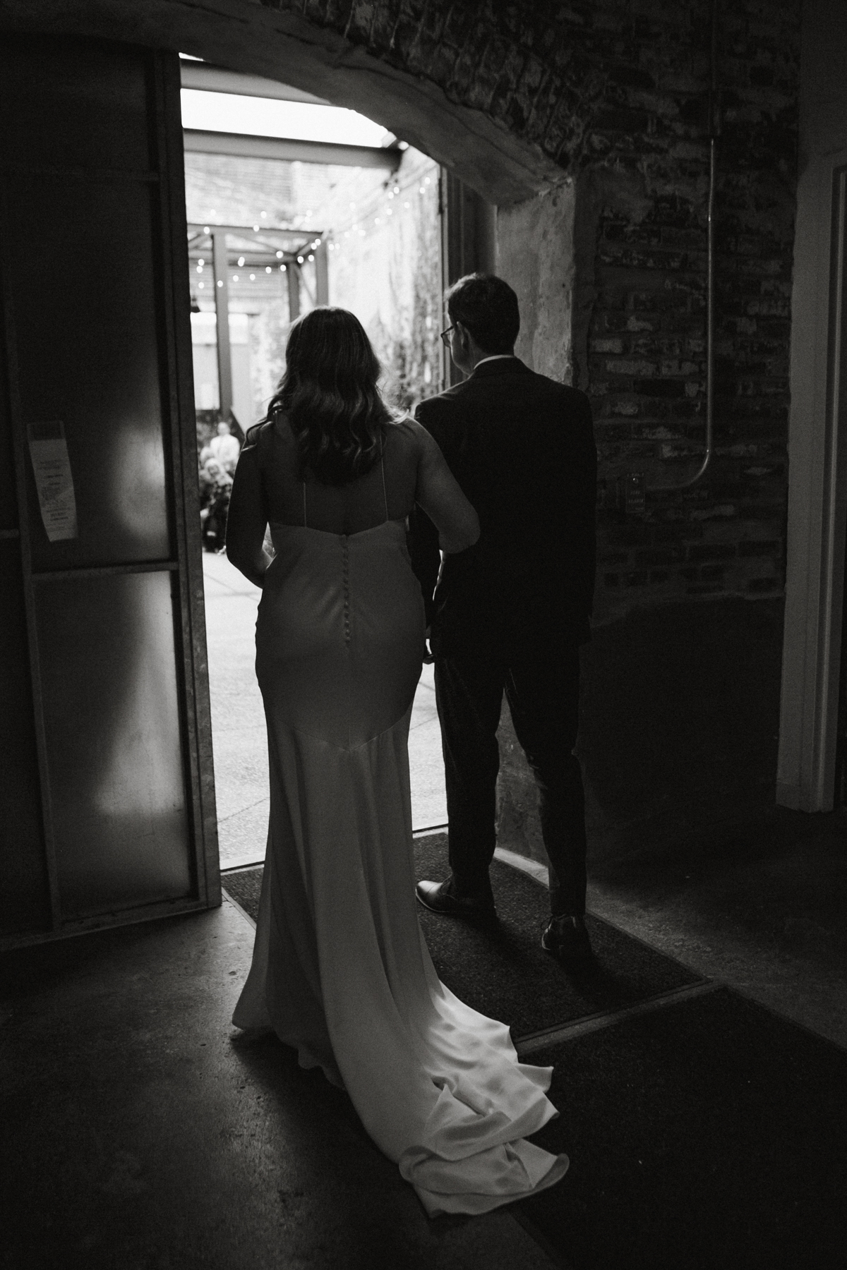 Editorial black and white wedding portrait by Philly wedding photographer