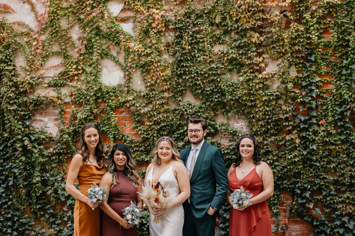 Philly wedding photographer captures outdoor portraits at Global Dye Works wedding