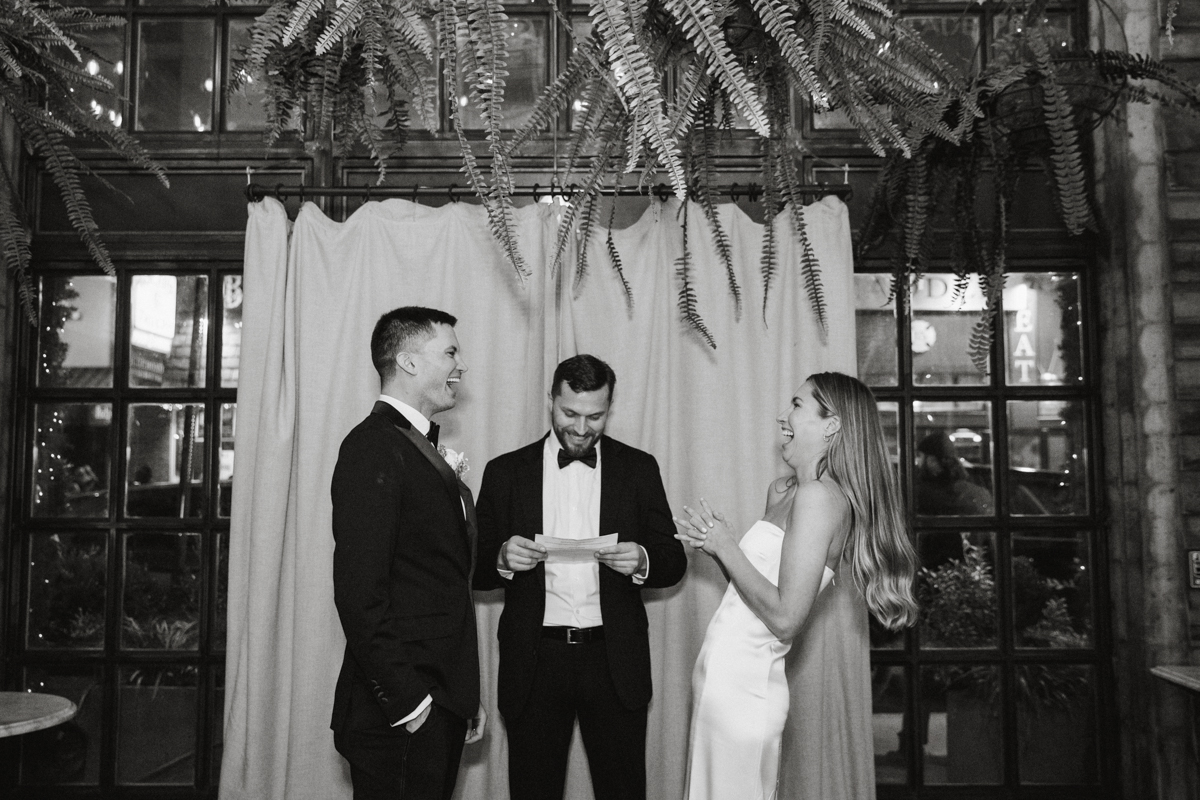 getting married at harp & crown in winter