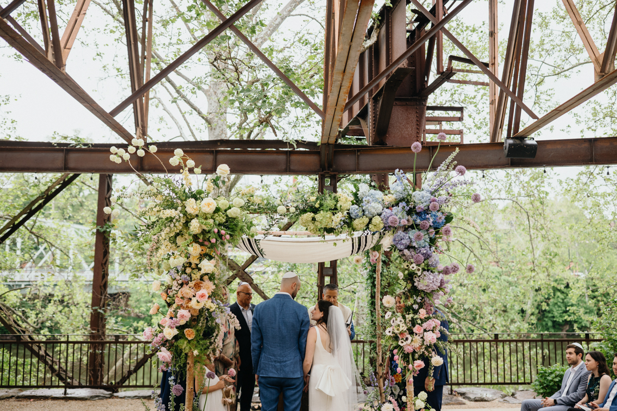 industrial riverfront wedding ceremony in philadelphia 