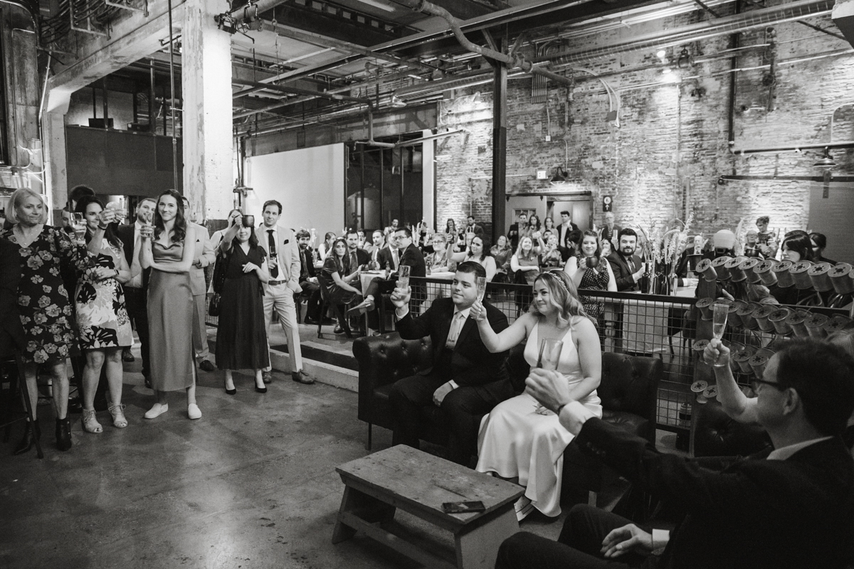 Global Dye Works wedding reception full of industrial charm