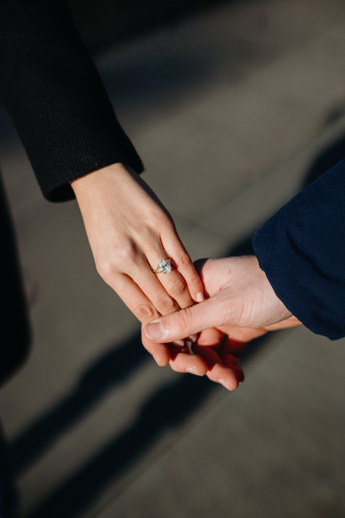 Romantic engagement shot by a Philadelphia engagement photographer