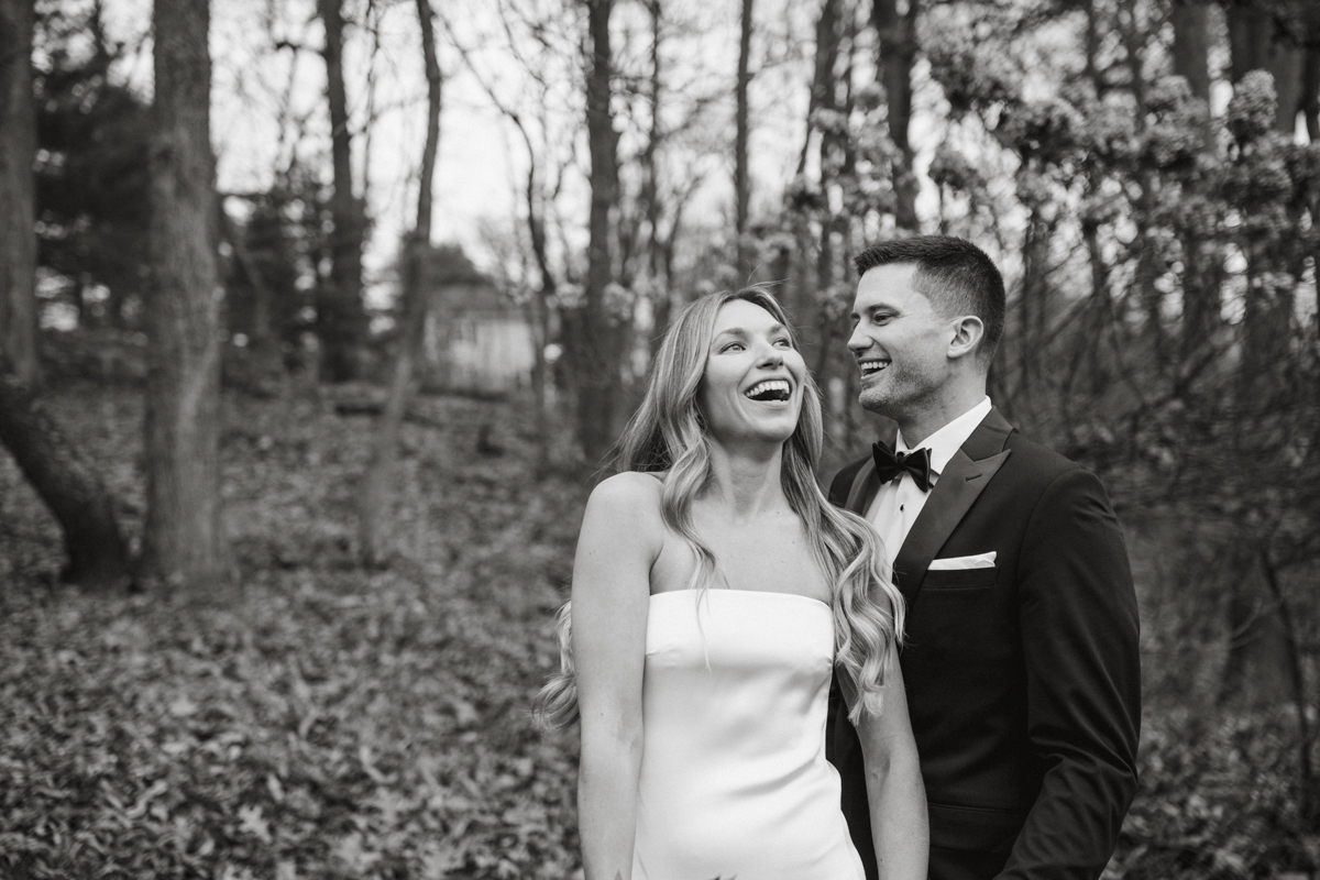 couple laughing before wedding philadelphia portraits