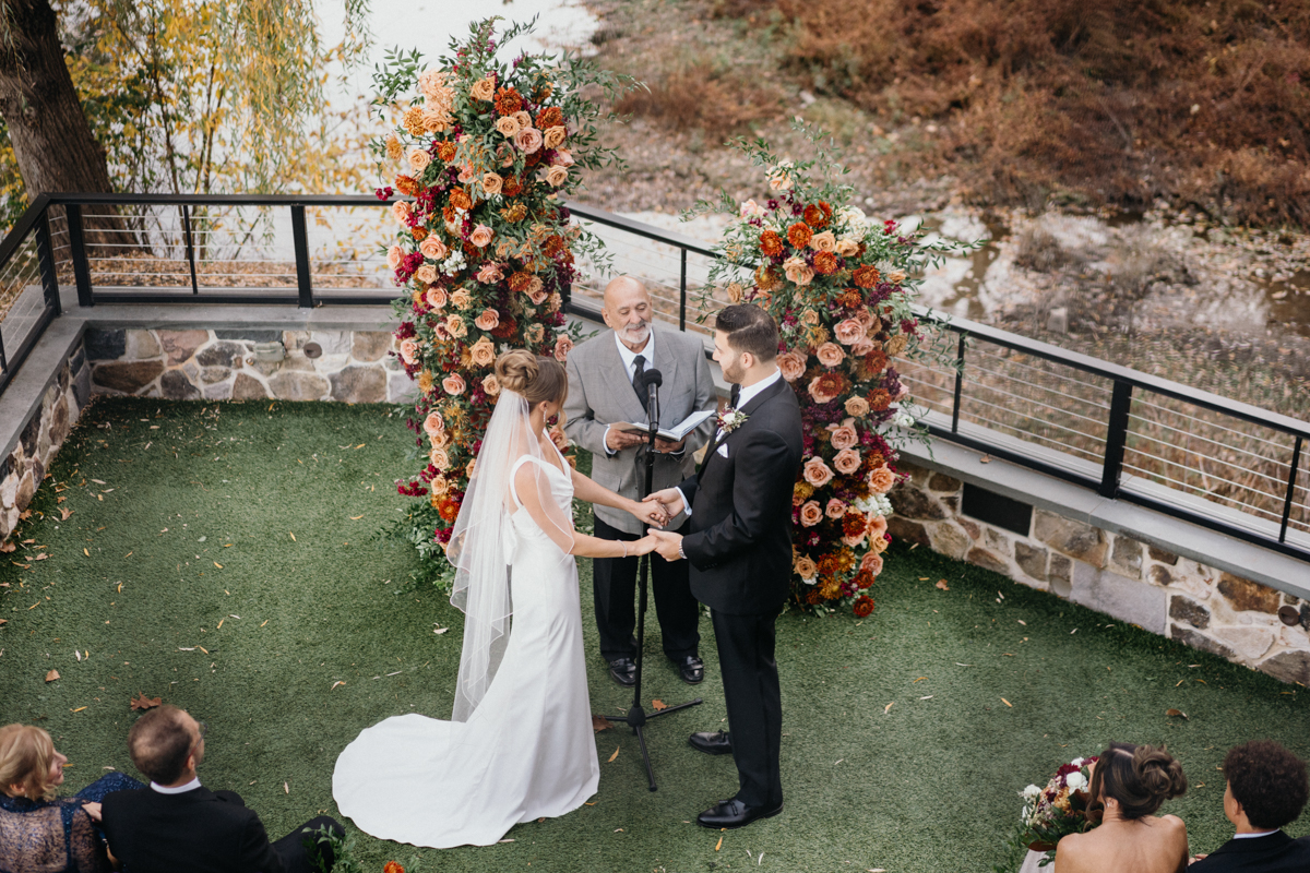 riverside wedding ceremony near philadelphia pa