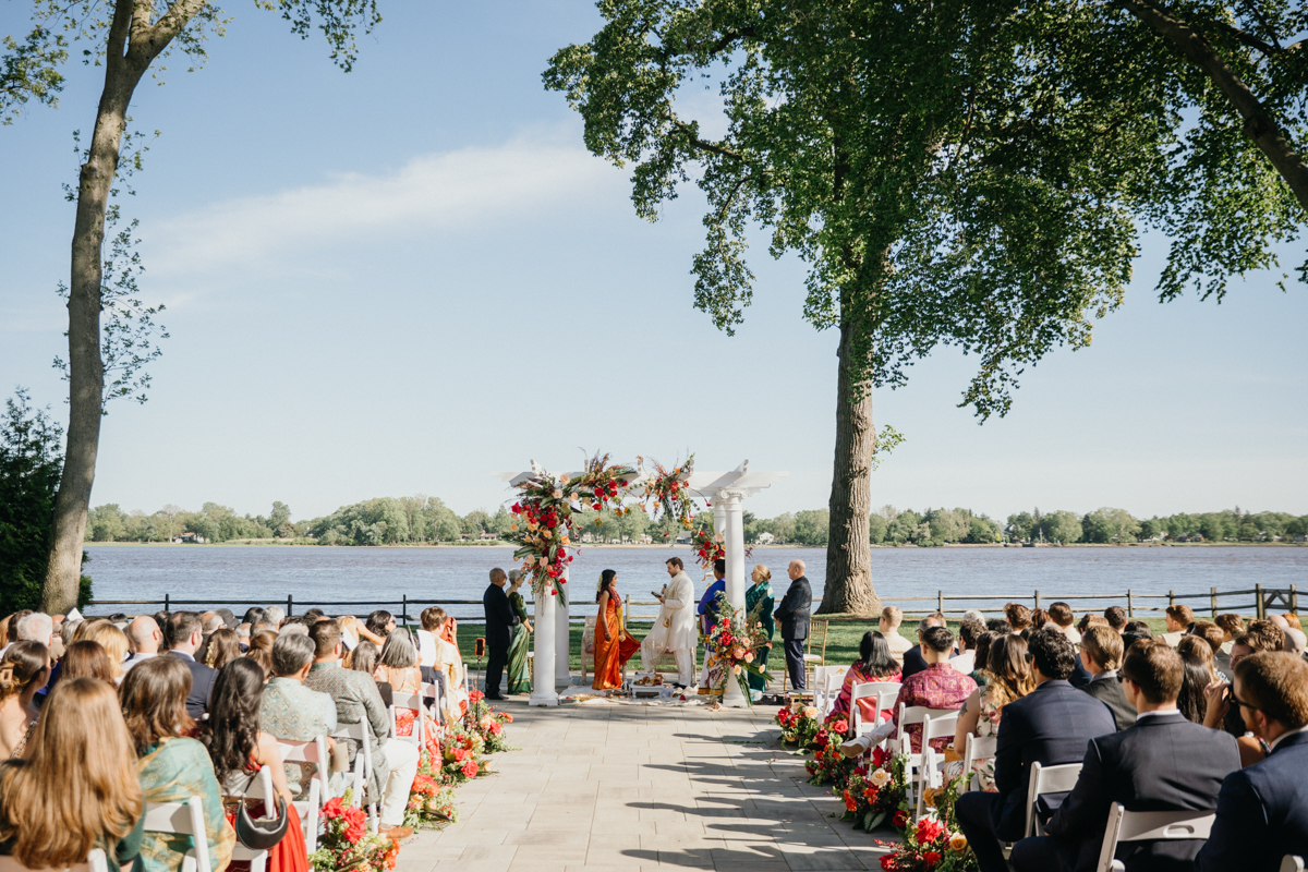 Indian waterfront wedding at Pen Ryn Estate on the Delaware River