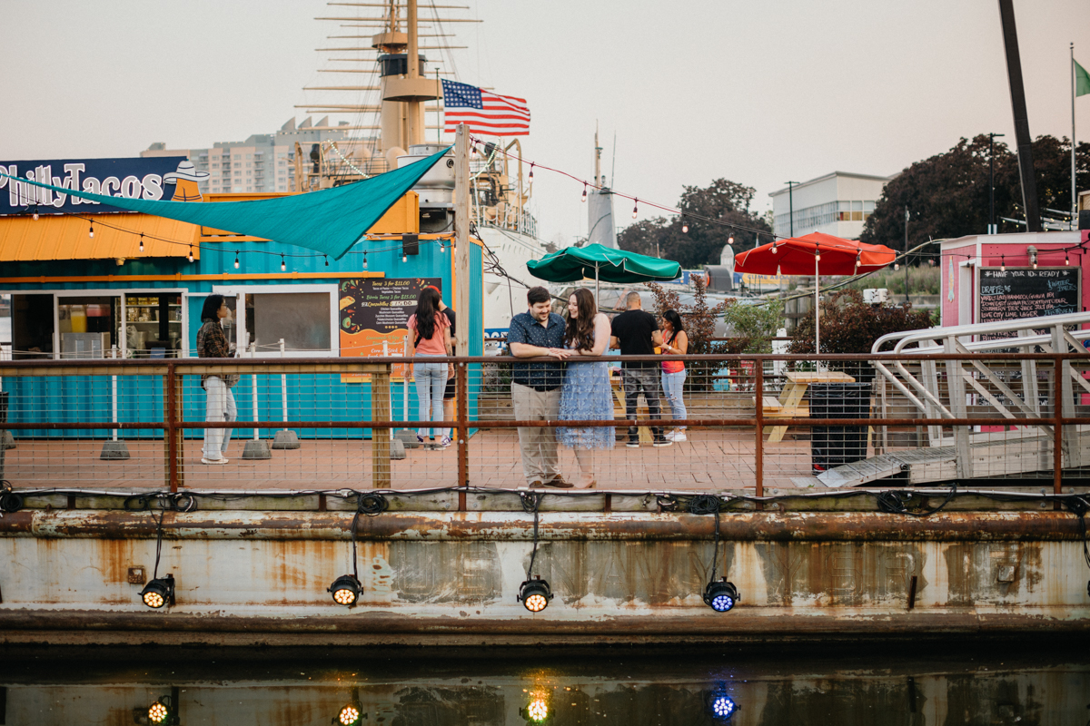 Couple sharing ice cream at Spruce Street Harbor Park