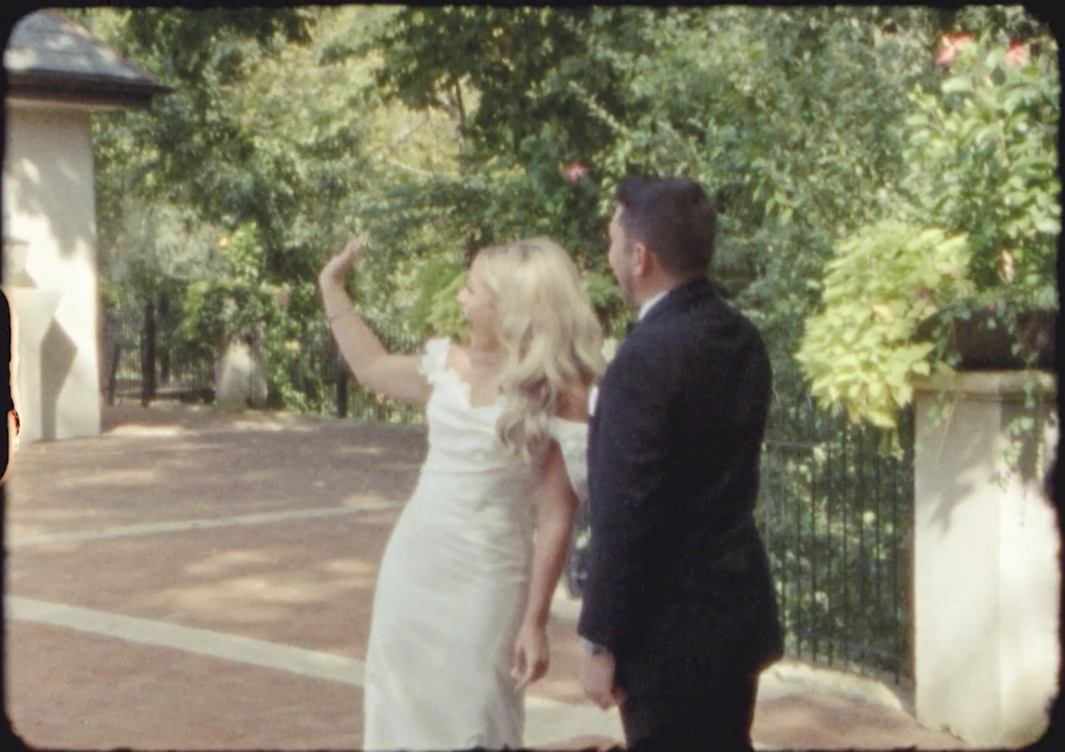 Candid shot from super 8 wedding video at Hotel Du Village in Philadelphia