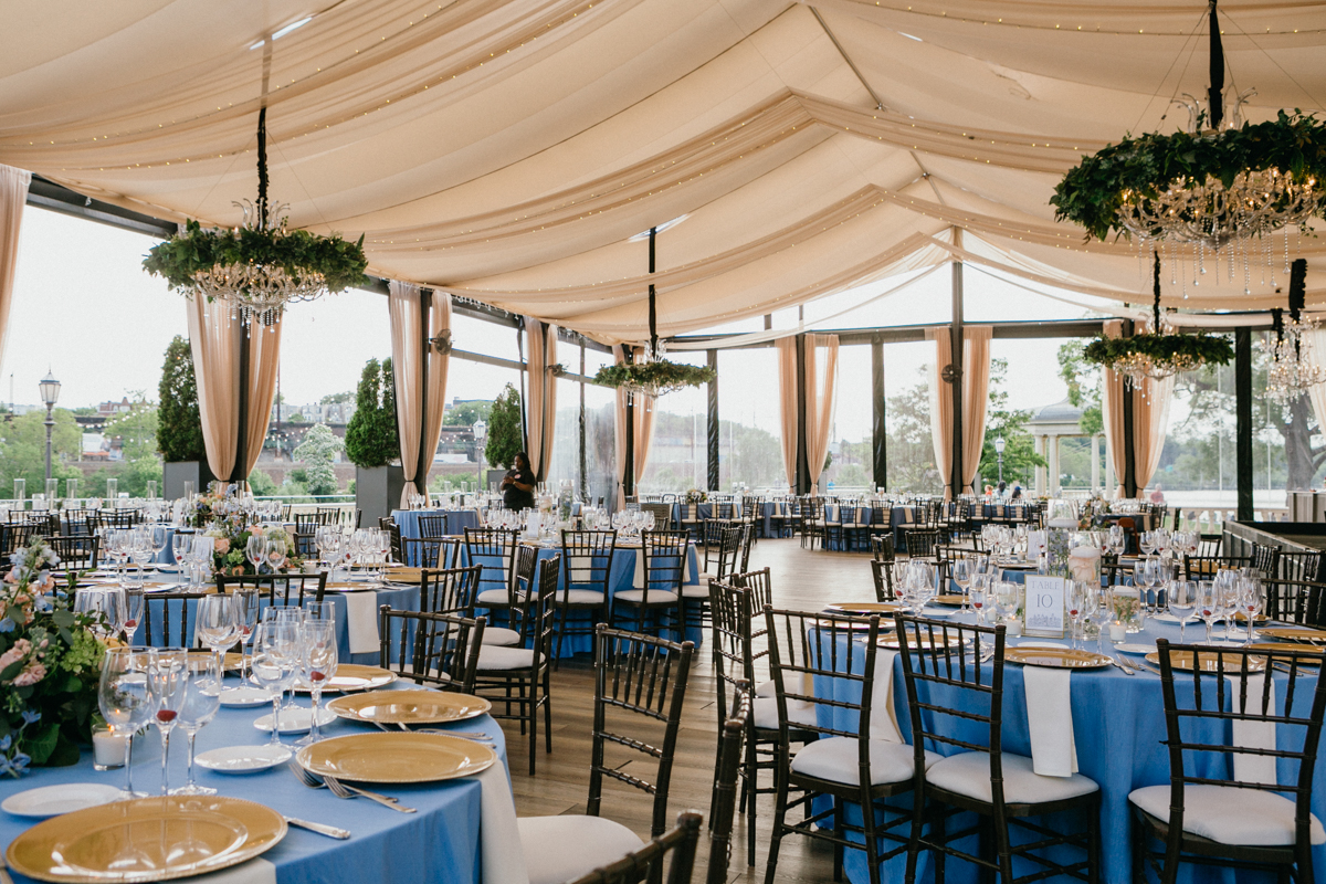 Waterworks wedding reception tent 