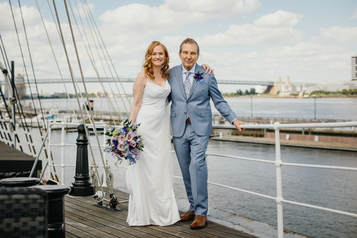 Unique waterfront wedding venue in Philadelphia - boat on the delaware river