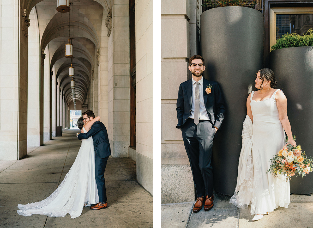 First look captured by wedding videographer Philadelphia