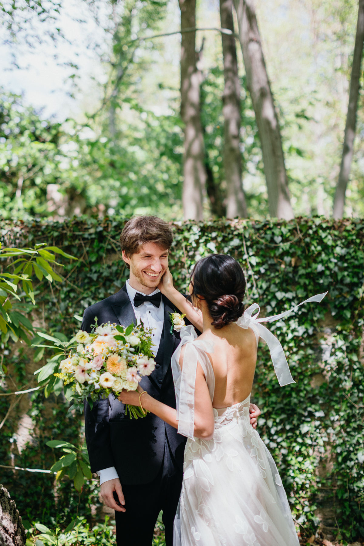 Pastel wedding portrait at Portico Philly