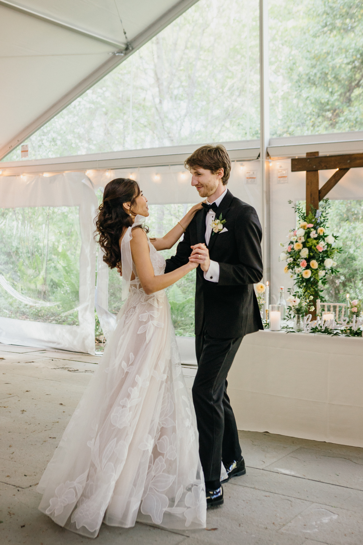 Dancing guests at Portico Philadelphia wedding