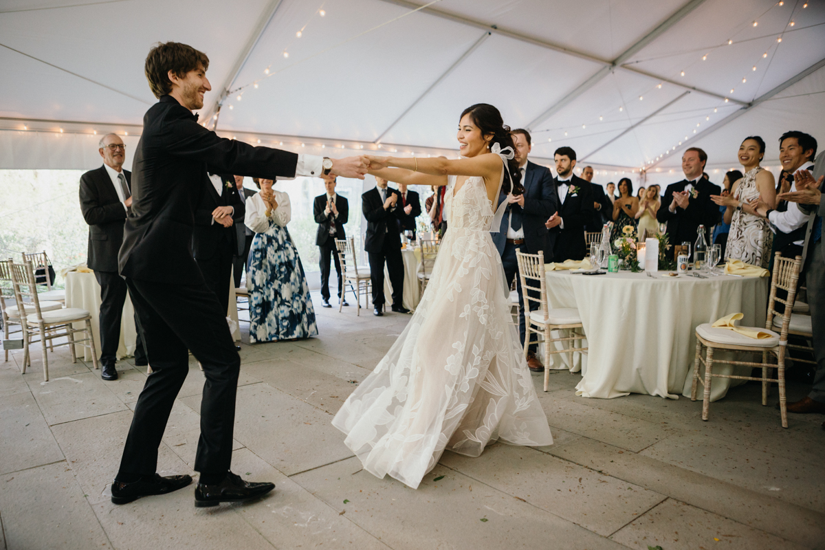 Bride and groom dancing at Philly wedding