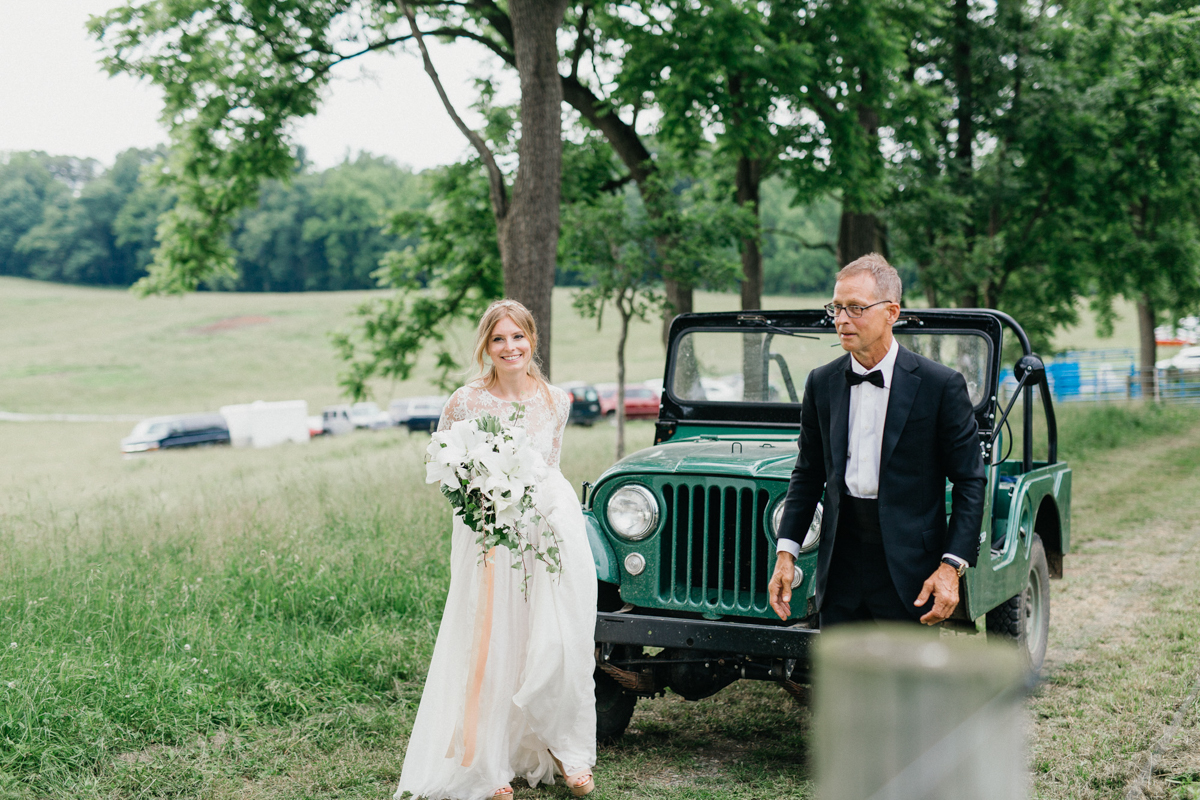 jeep wedding entrance