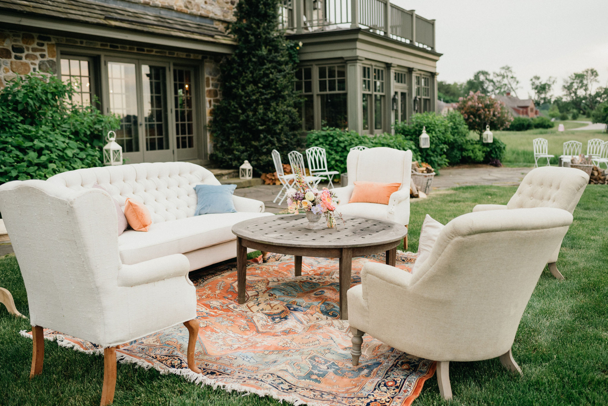 high-end backyard wedding private estate