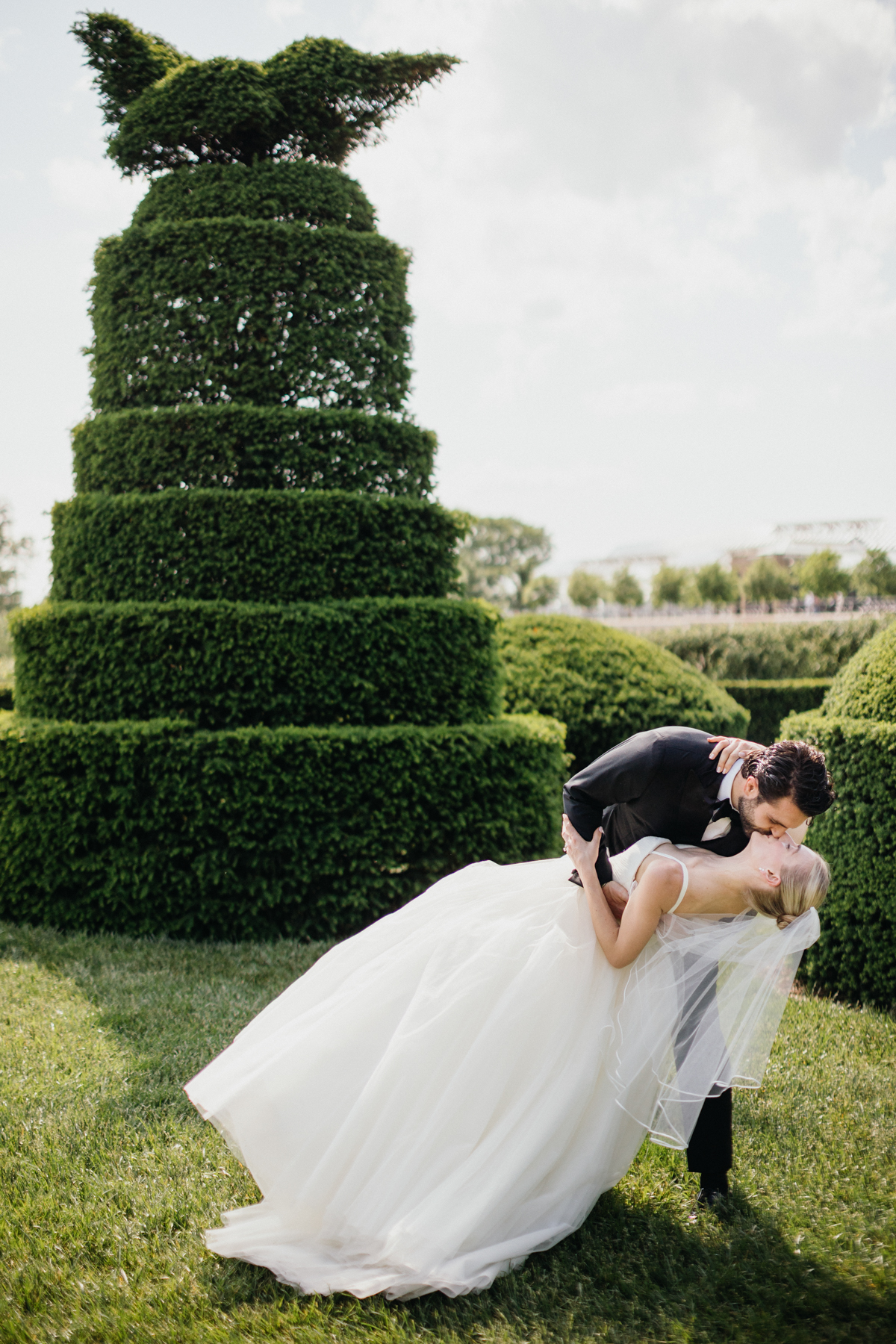 Editorial portraits with dramatic landscape at Longwood Gardens
